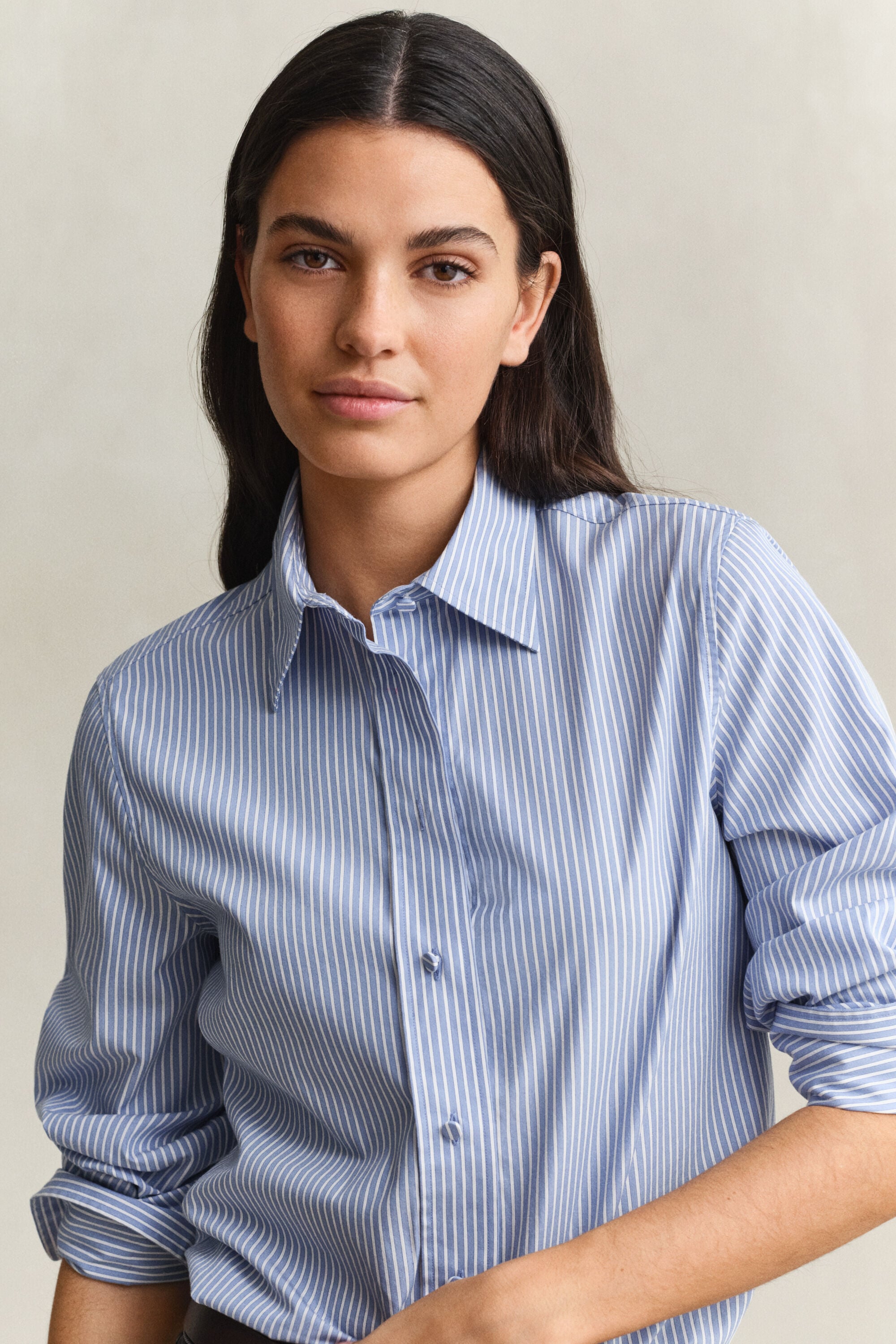 Chemise rayée avec empiècement