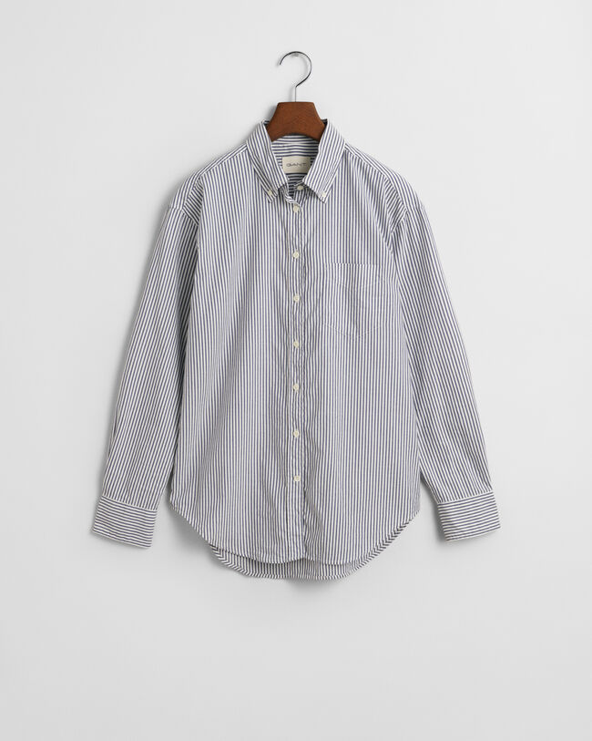 Relaxed Fit Luxury Oxford-hemd met strepen