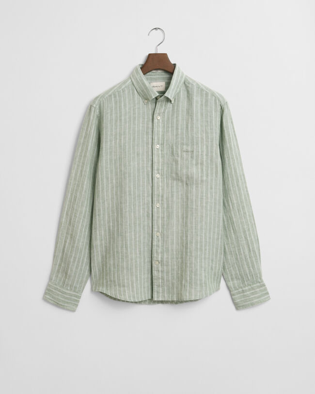 Regular Fit gestreept linnen hemd