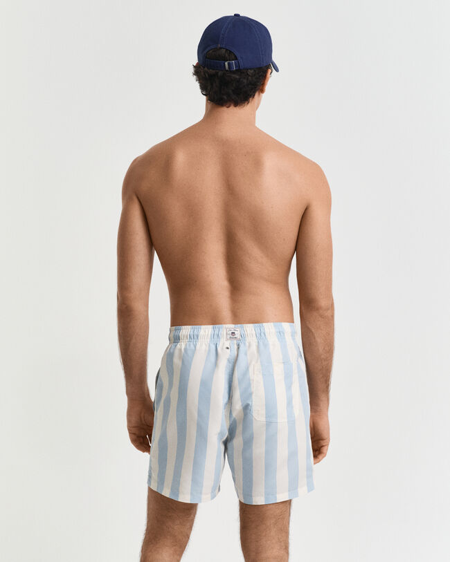 Short de bain à rayures en colour-block