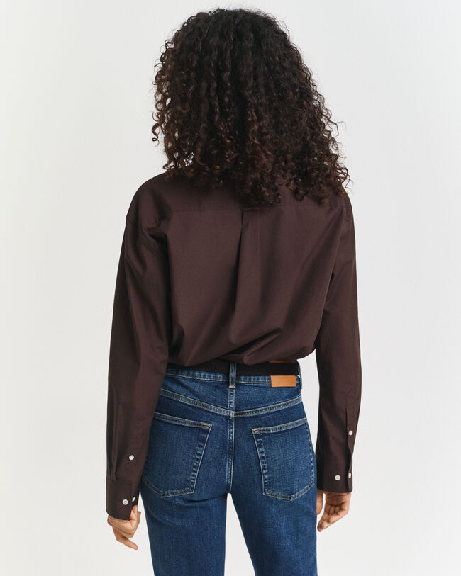 Chemise coupe décontractée en popeline classique