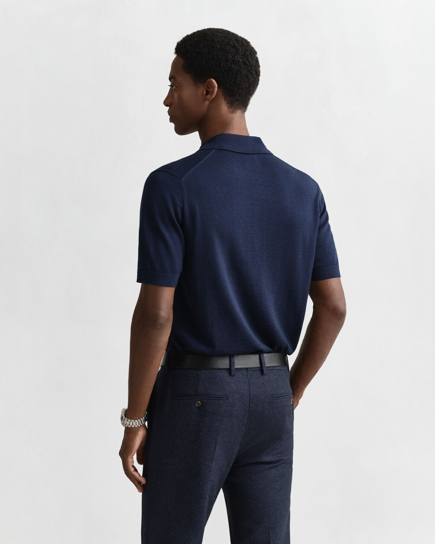 Polotrui met korte mouwen van extra fijne merinoswol