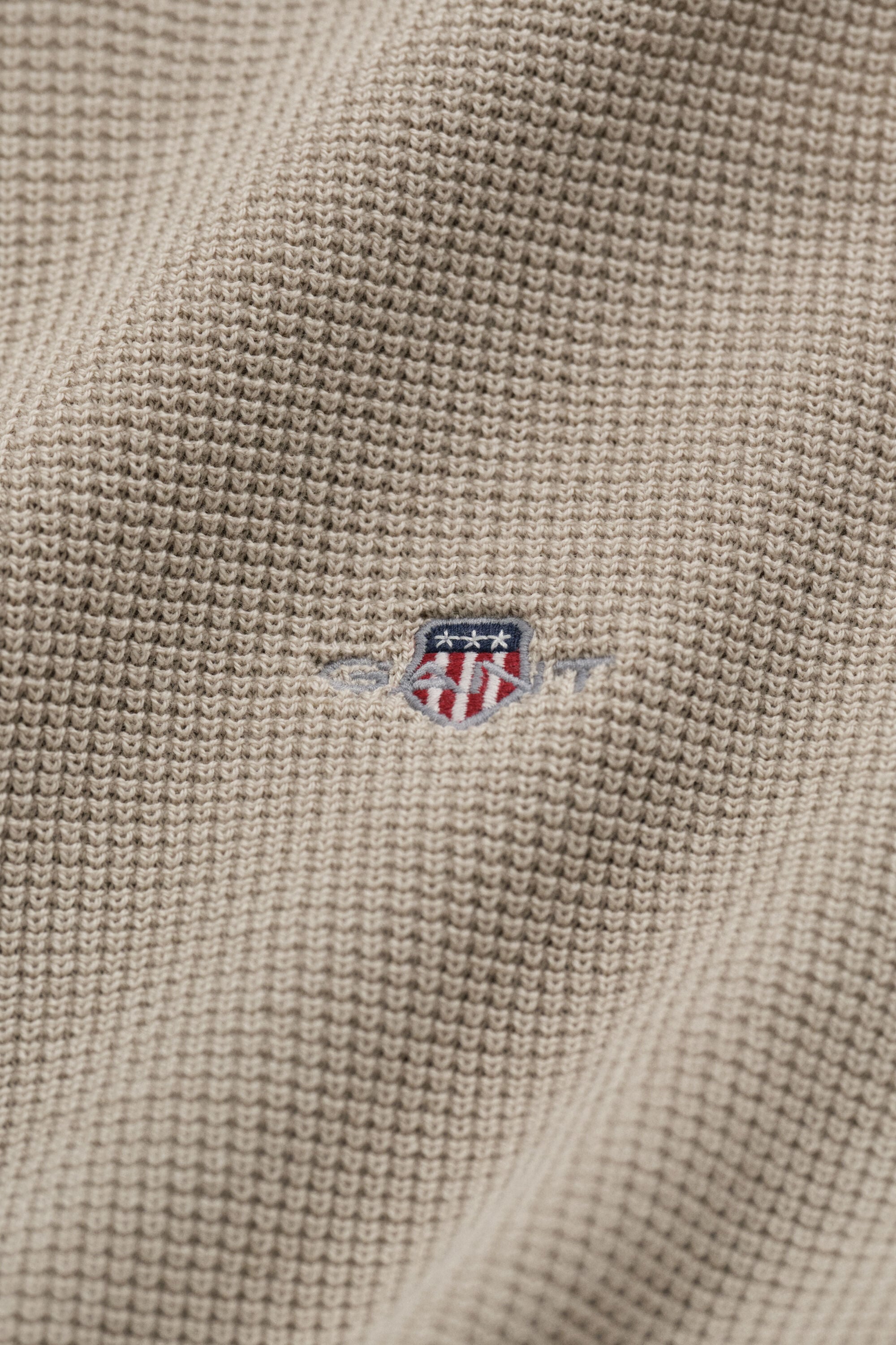 Pull col rond en coton texturé