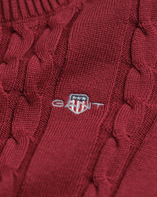 Robe en maille de coton à torsades Fille