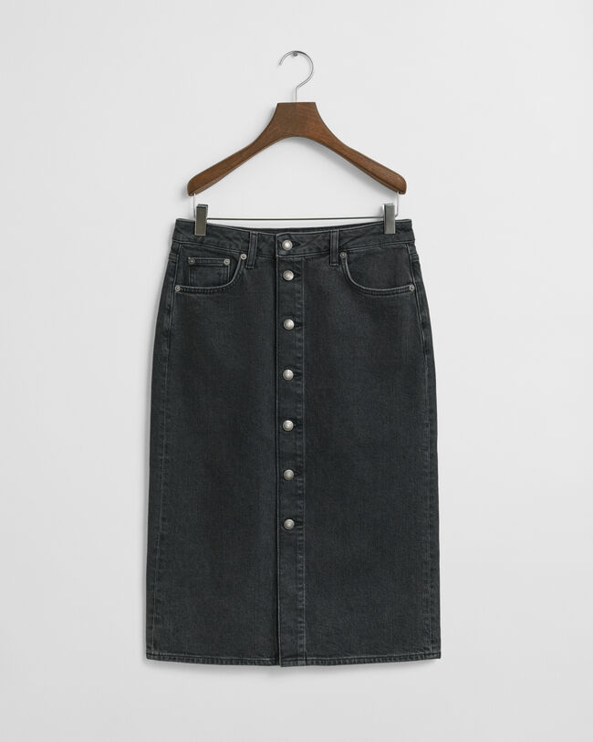 Denim minirok met knopen