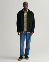 Regular Fit popeline hemd met groot ruitpatroon