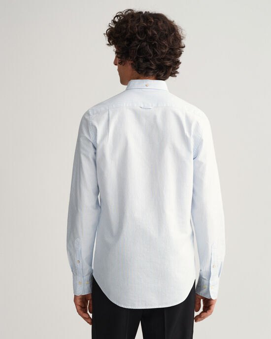 Chemise slim fit en coton Oxford à rayures Banker