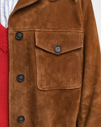 Veste blazer relaxed fit en daim