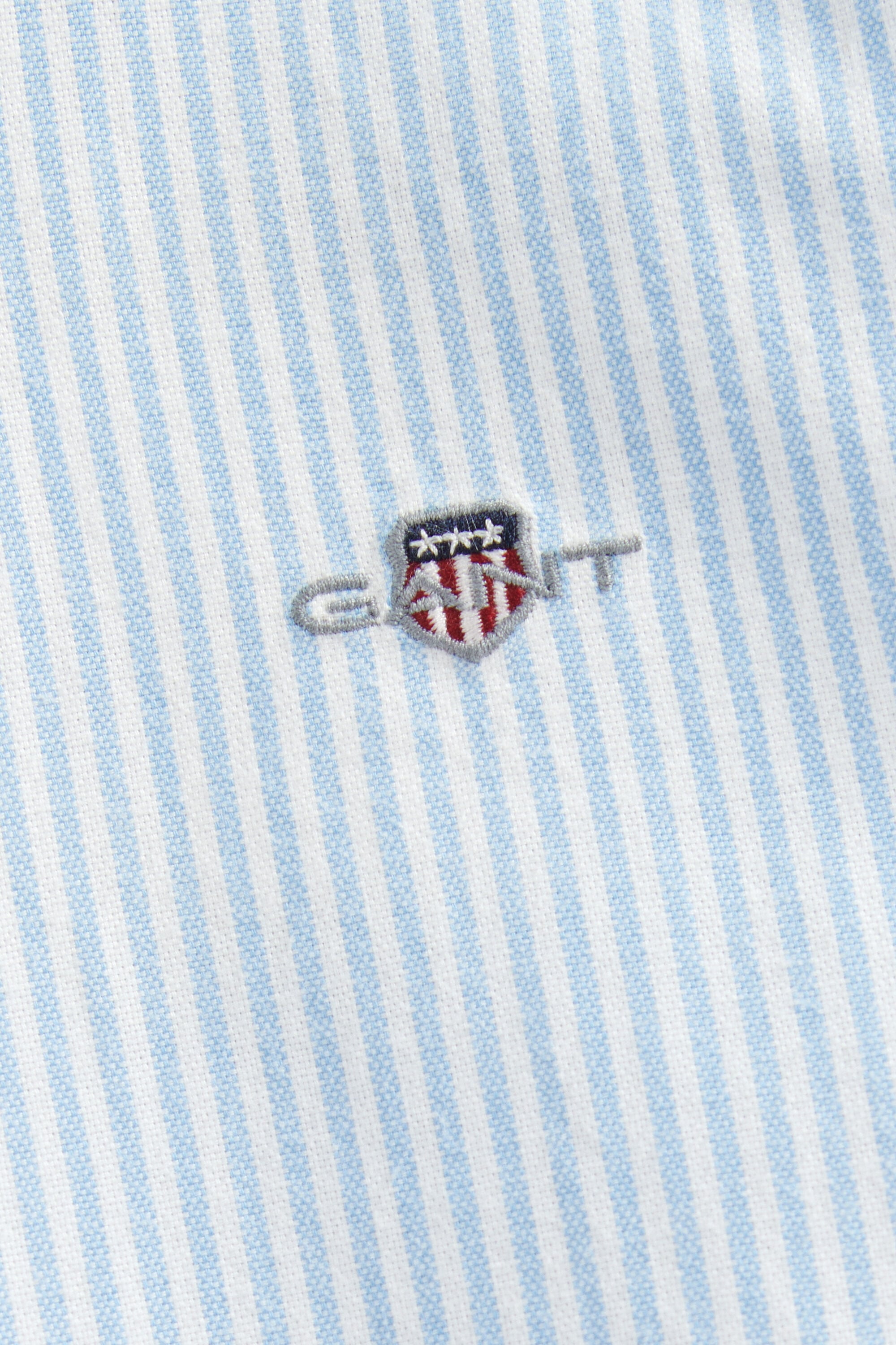 Chemise en coton Oxford à rayures avec écusson pour Ado Garçon