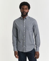 Regular Fit hemd van keperstof met Gingham-ruitje