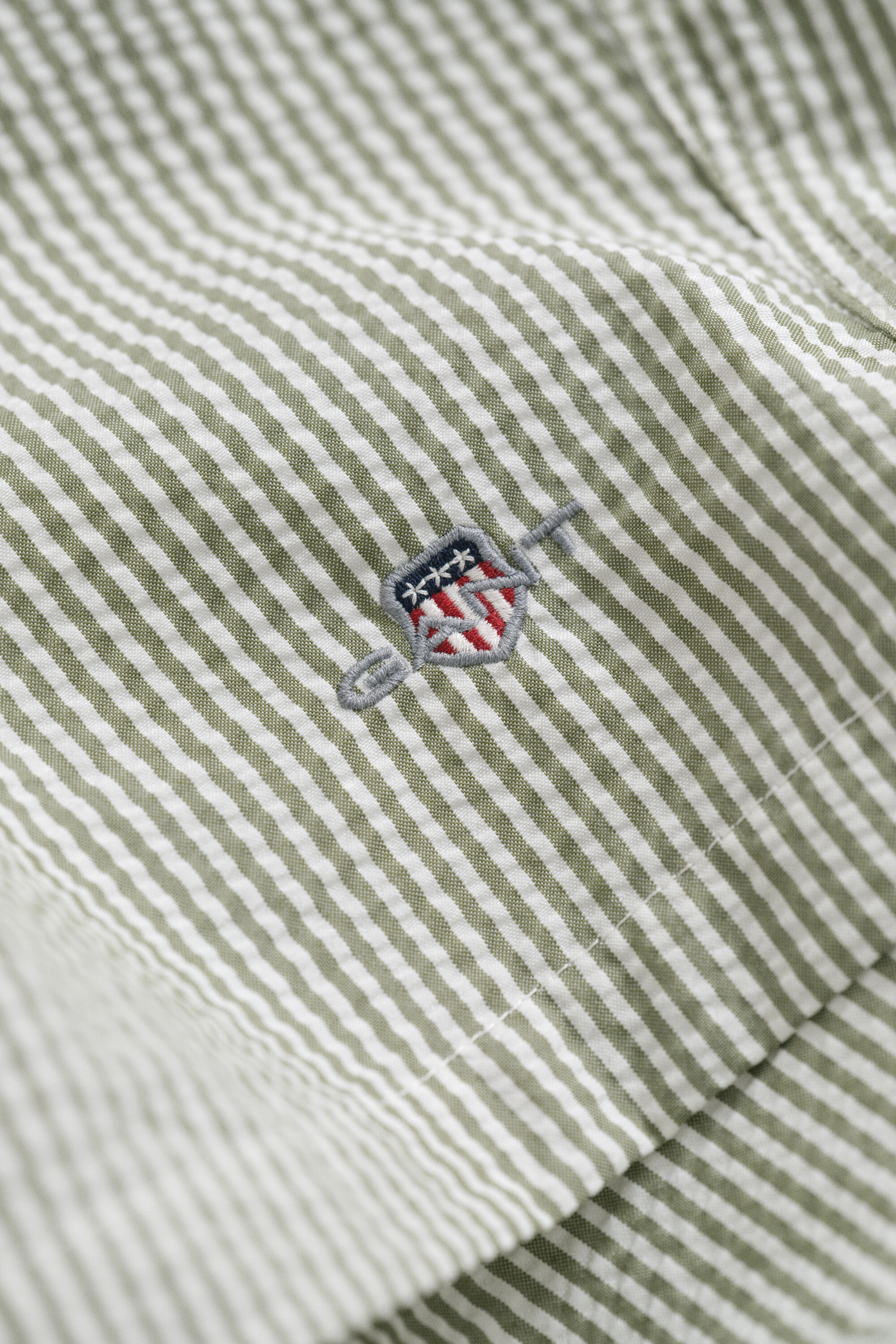 Gestreepte zwemshort van seersucker