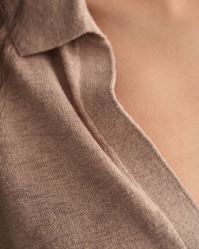 Robe en lin mélangé avec col