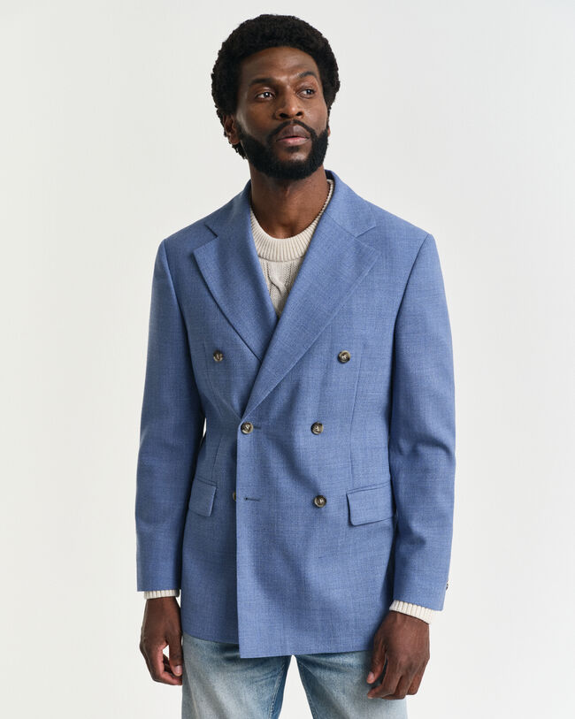 Veste de costume coupe regular en laine moulin&eacute;e