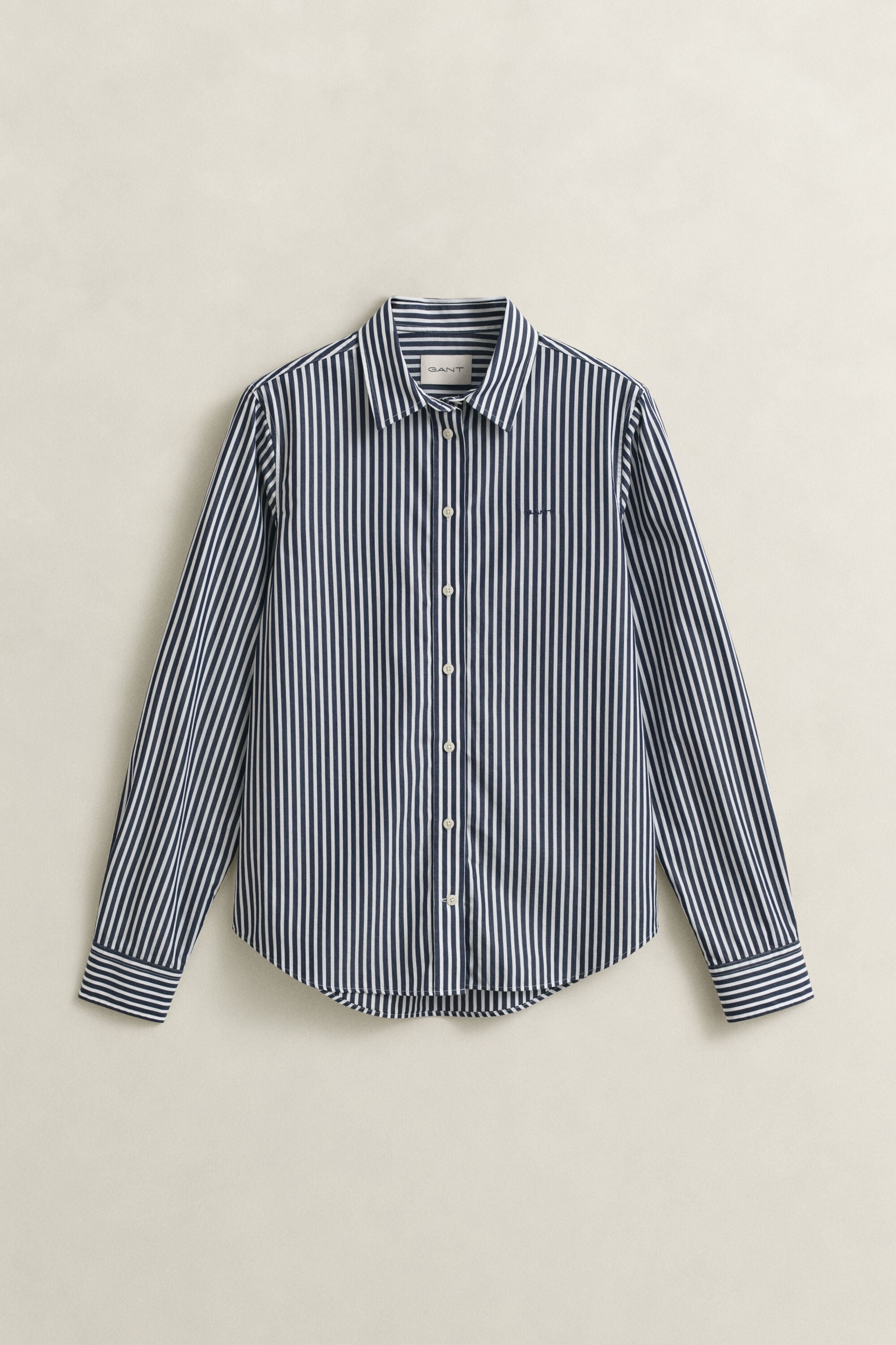 Classic Regular gestreept poplin hemd