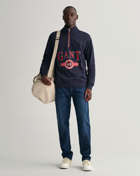 Sweat-shirt à demi-zip Retro Crest