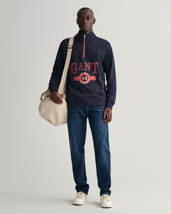 Sweat-shirt à demi-zip Retro Crest