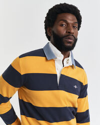 Heavy Rugger à rayures avec col en chambray