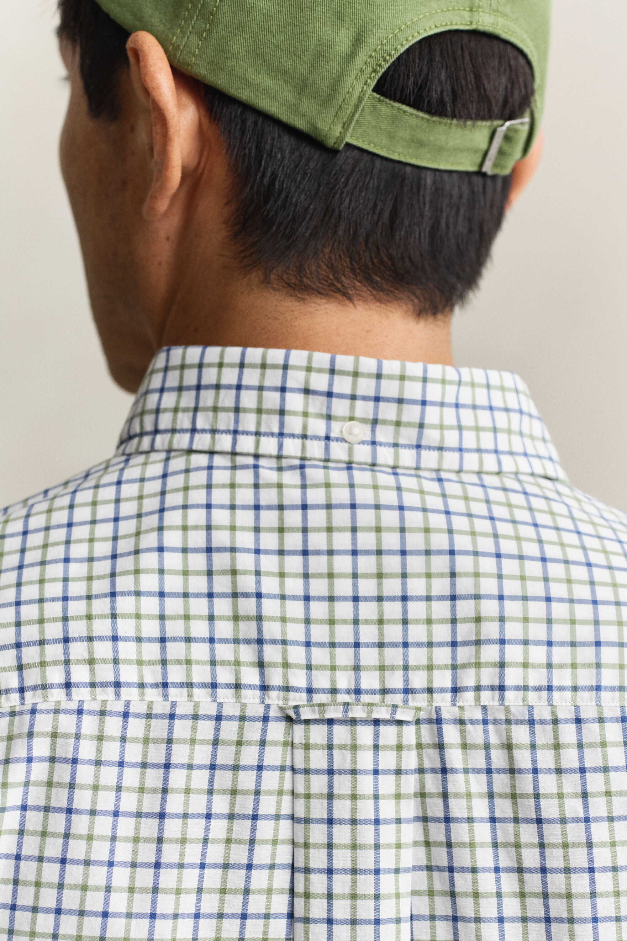 Chemise en popeline à carreaux classique