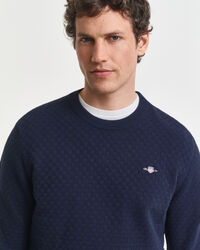 Trui met ronde hals met microtextuur