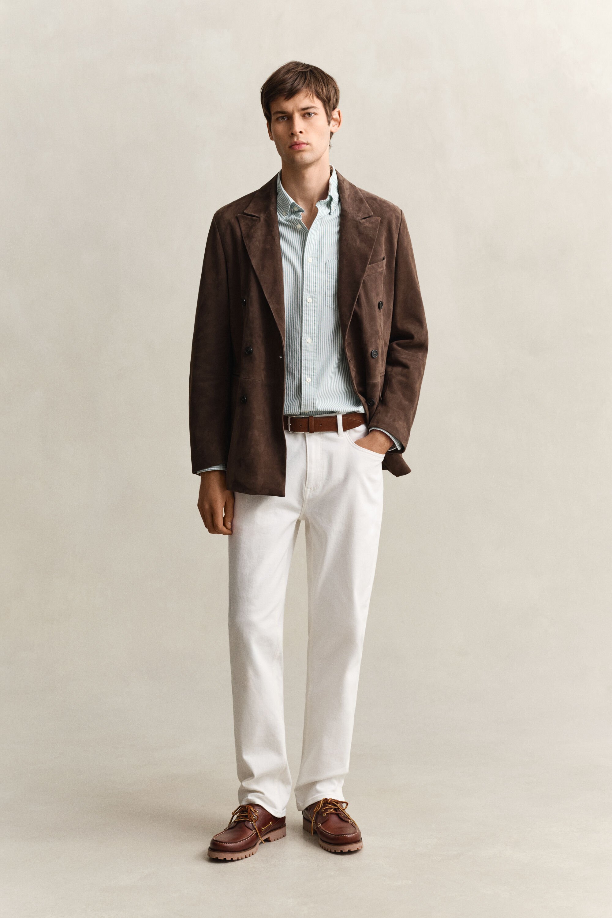 Klassiek Oxford-overhemd met Banker-streep