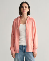 Sunfaded hoodie met ritssluiting