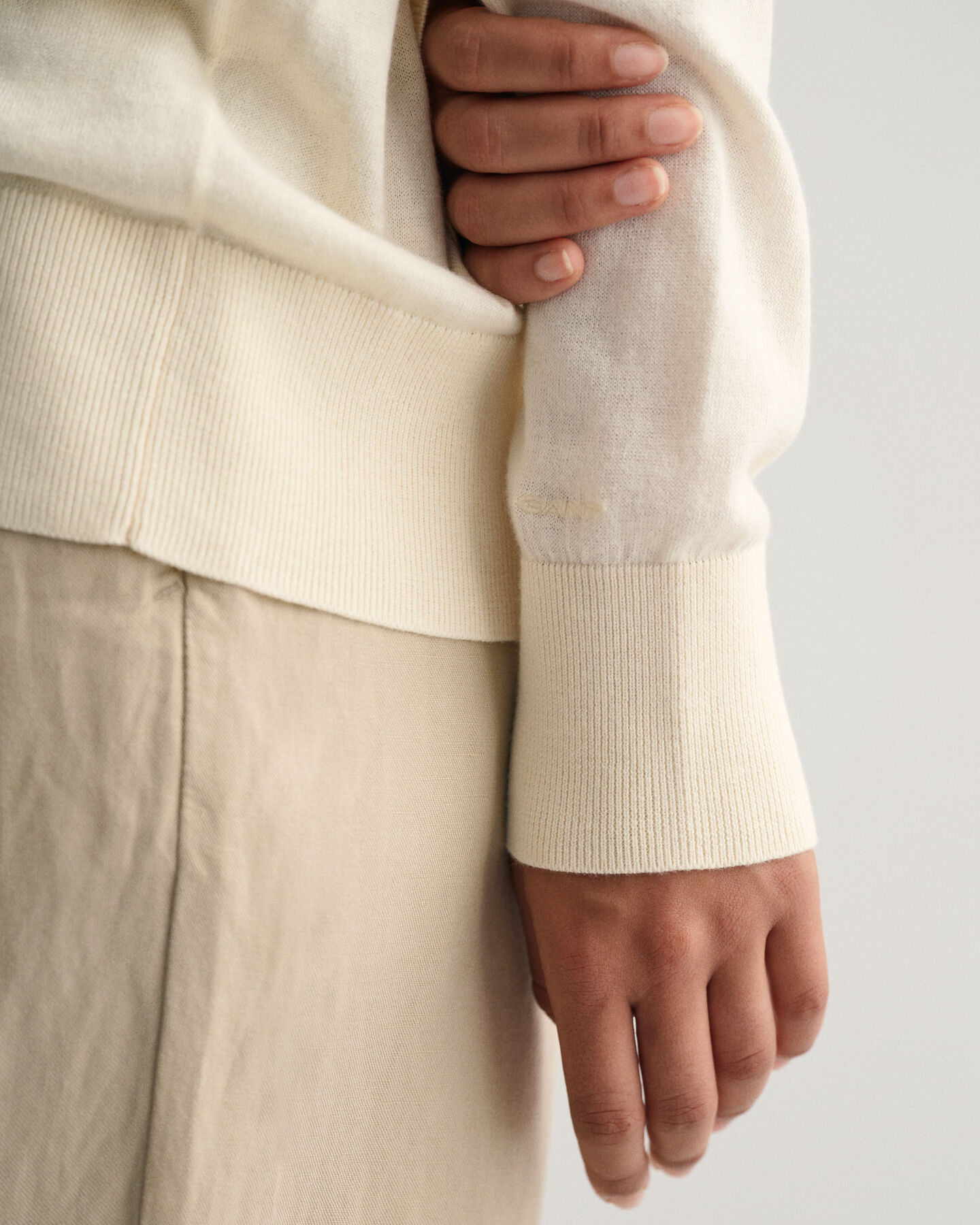 Pull col V en maille fine