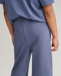 Girls jersey broek met wijde pijpen