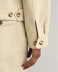 Veste de costume relaxed fit en coton et lin