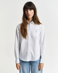 Chemise coupe regular classique en coton Oxford à rayures