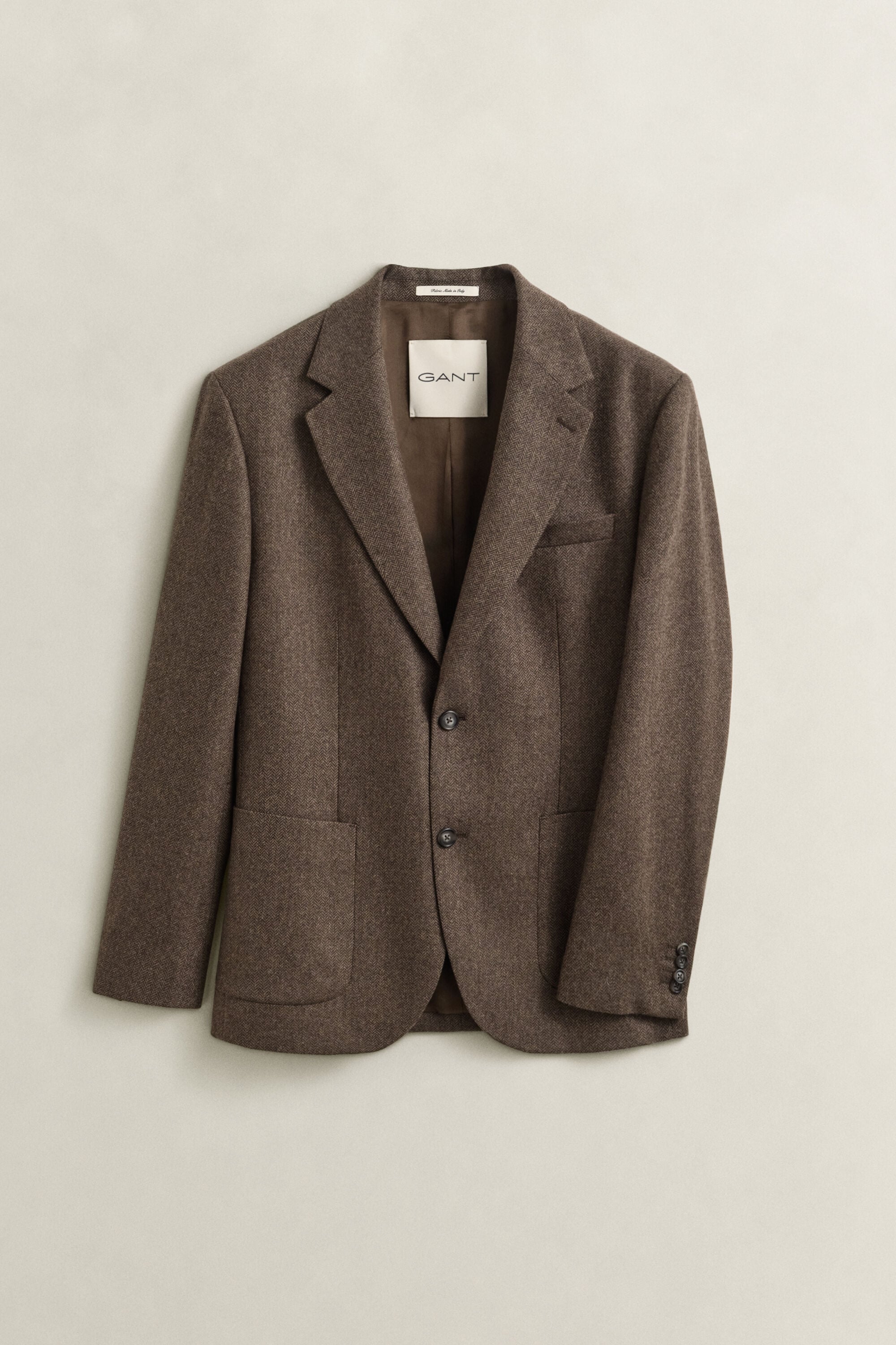 Veste de costume en laine à chevrons