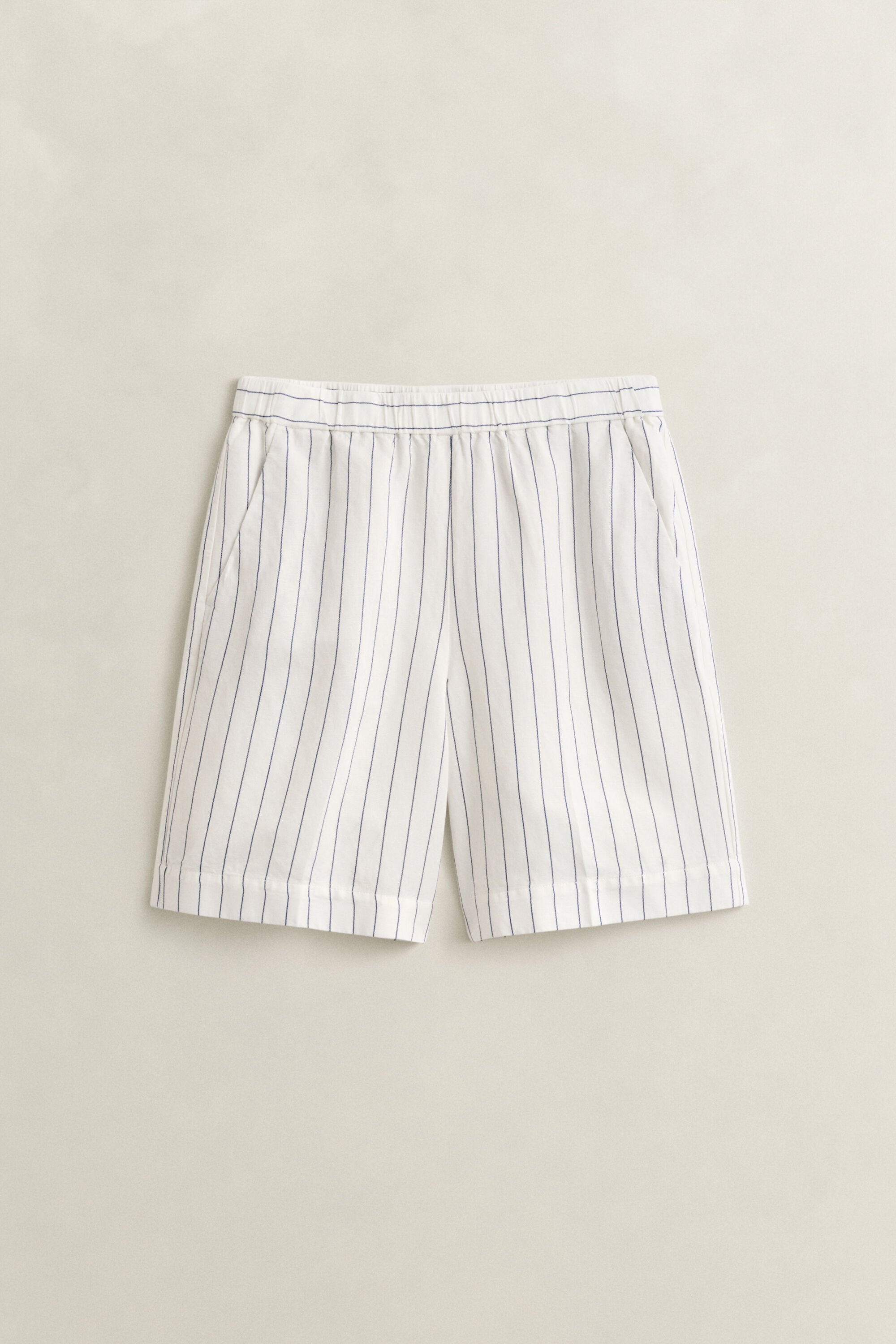 Short en lin mélangé à rayures