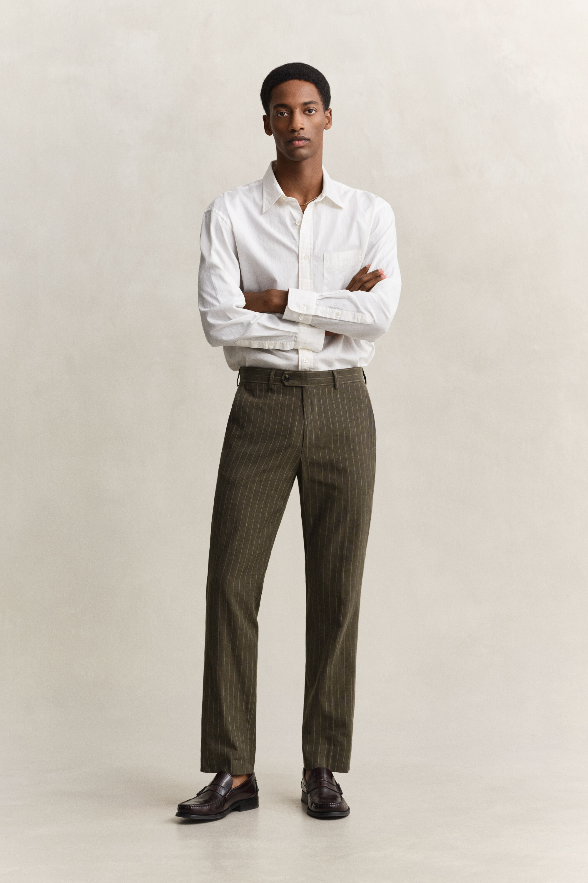 Pantalon de costume à rayures tennis