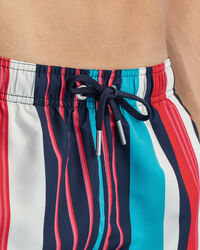 Short de bain classic fit &agrave; rayures