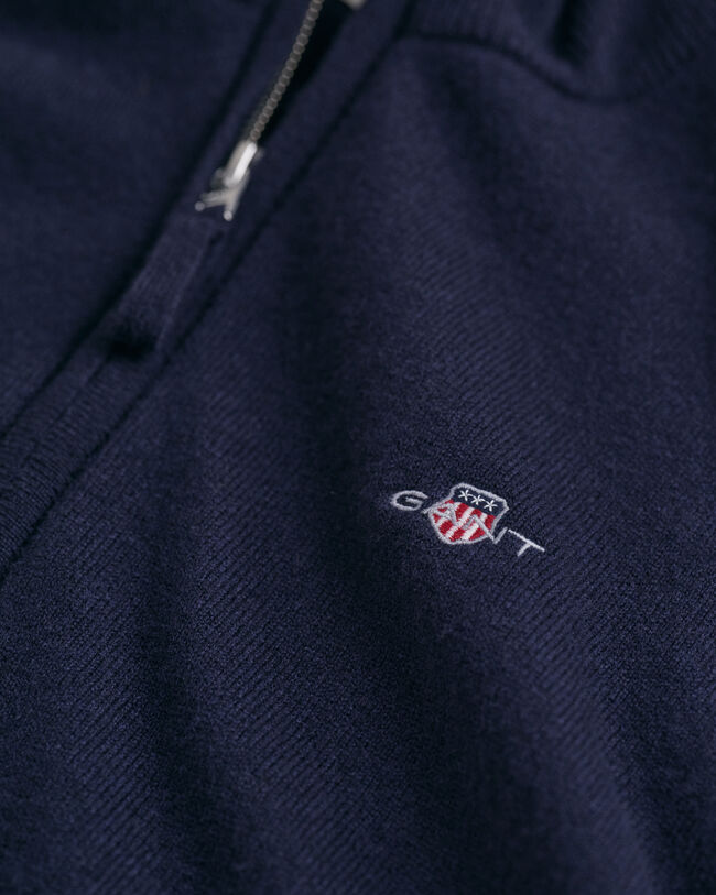 Cardigan zippé en laine d'agneau ultra-fine