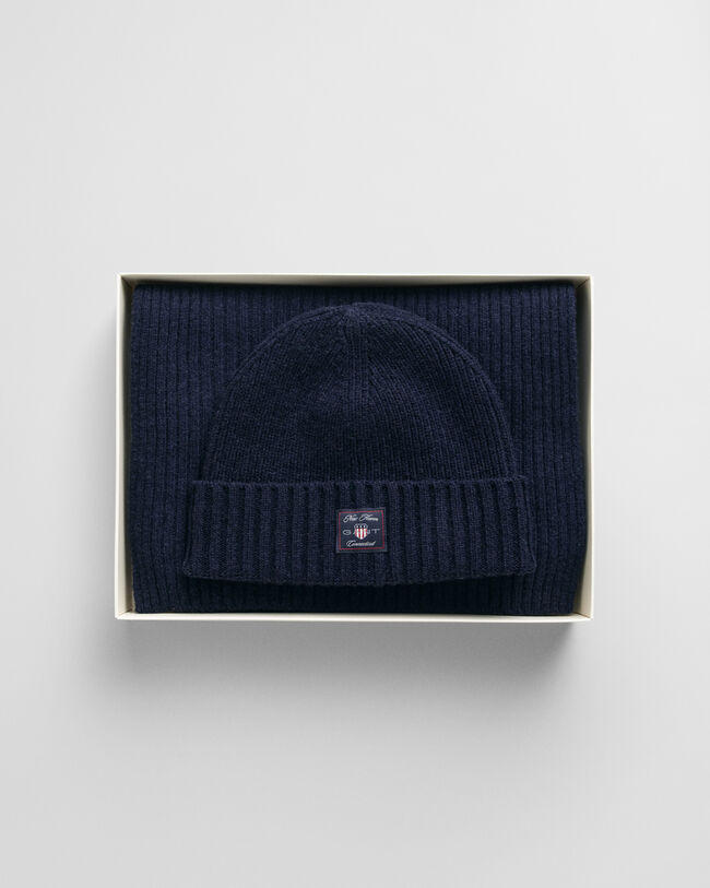 Coffret cadeau bonnet et &eacute;charpe en laine Teens