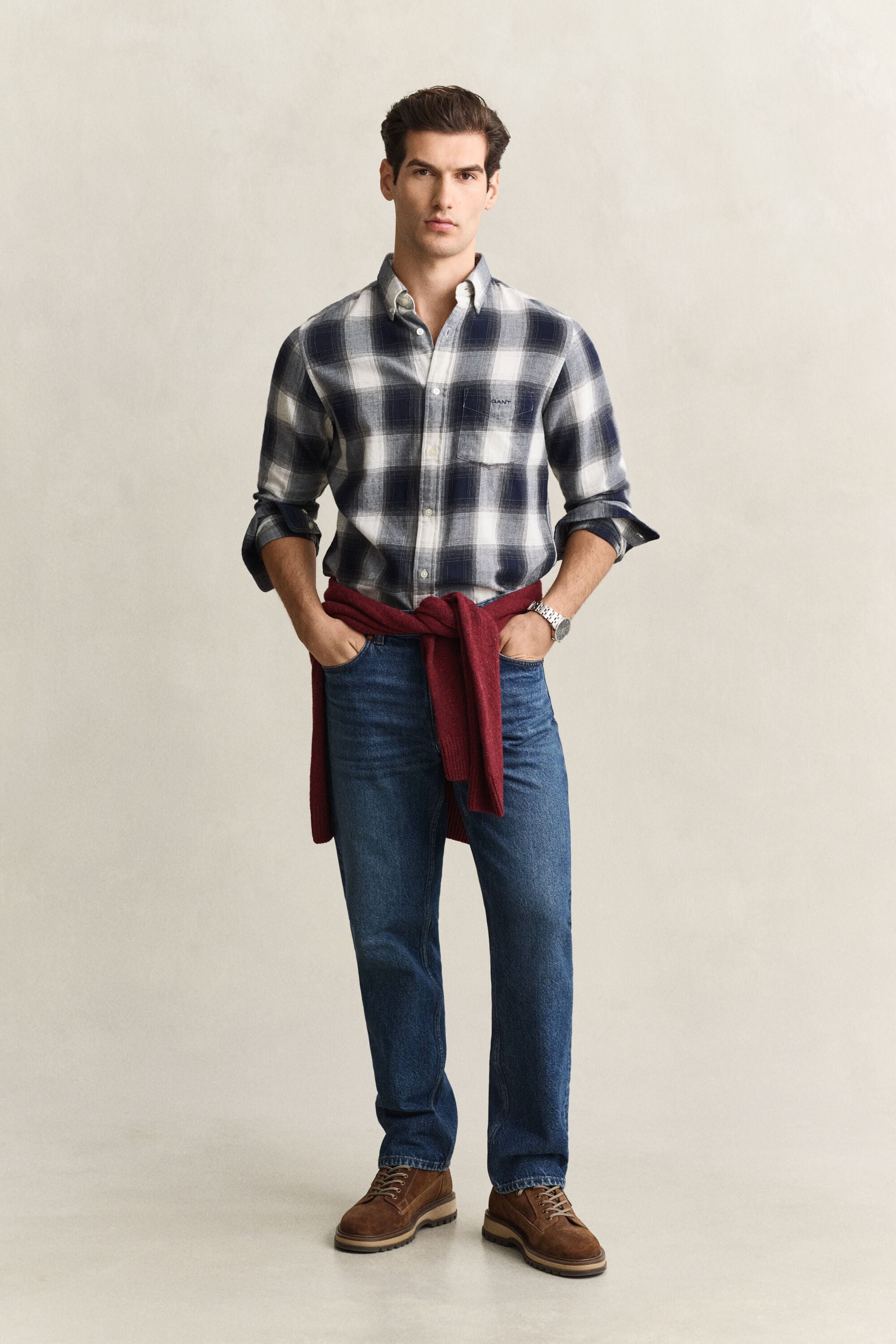 Geruit hemd van Windblown-flanel