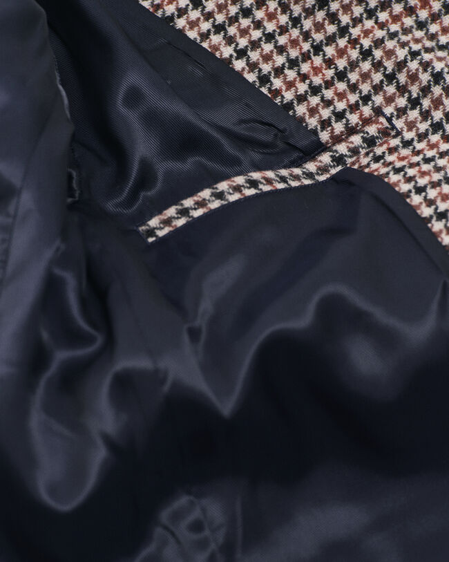 Veste blazer regular fit à motif pied-de-poule