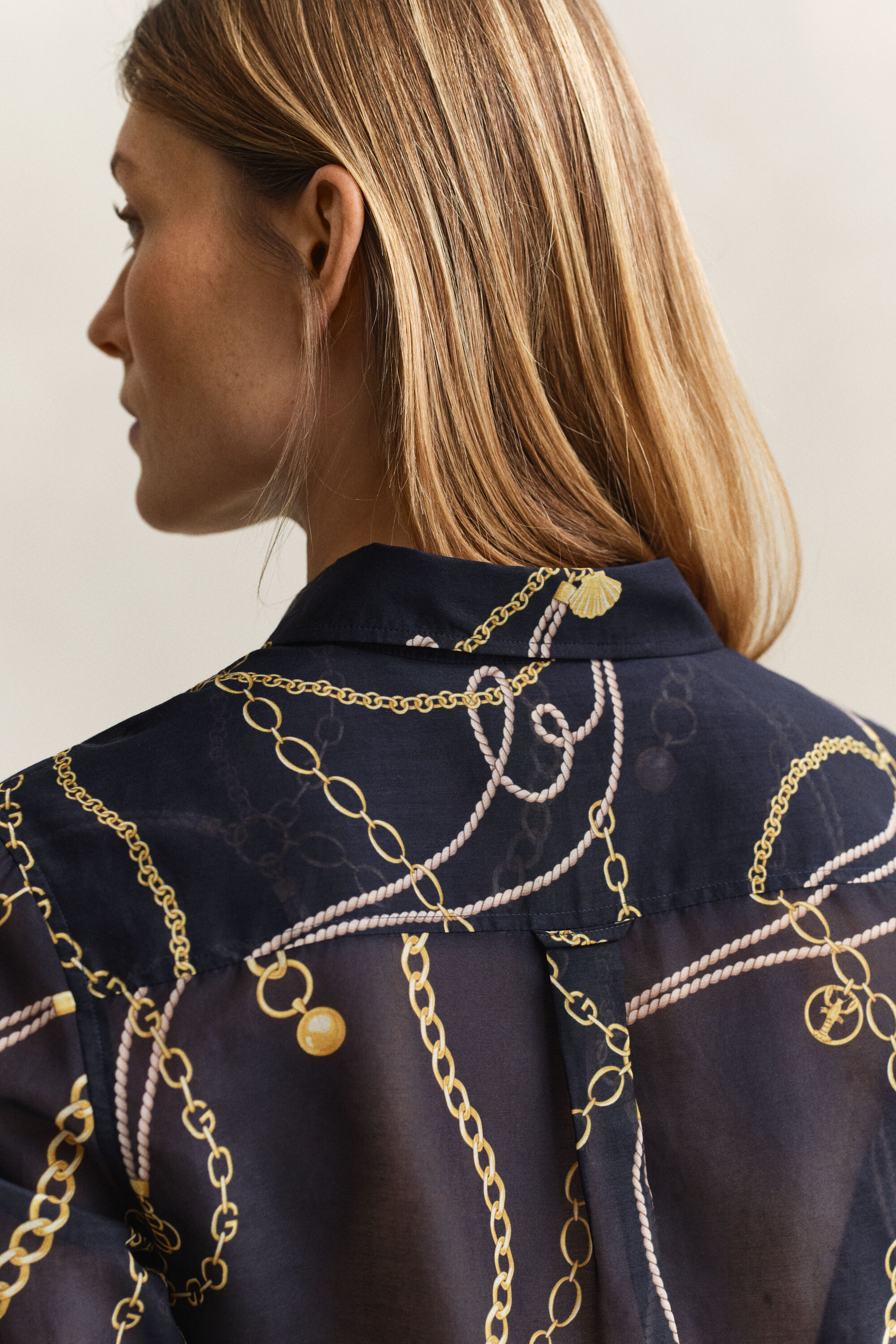 Chemise en coton et soie