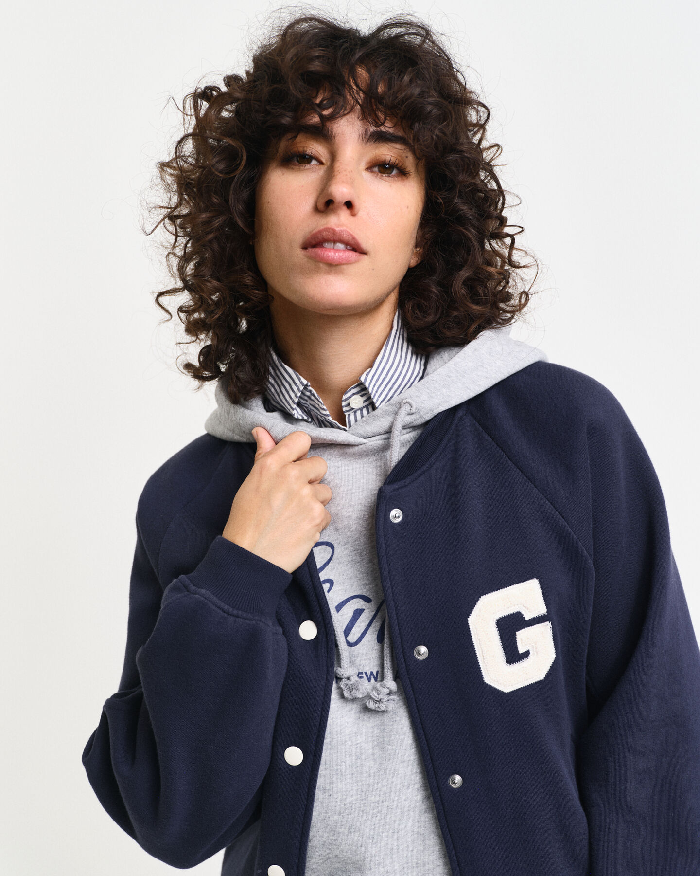 G Badge Varsity Jacket van jersey