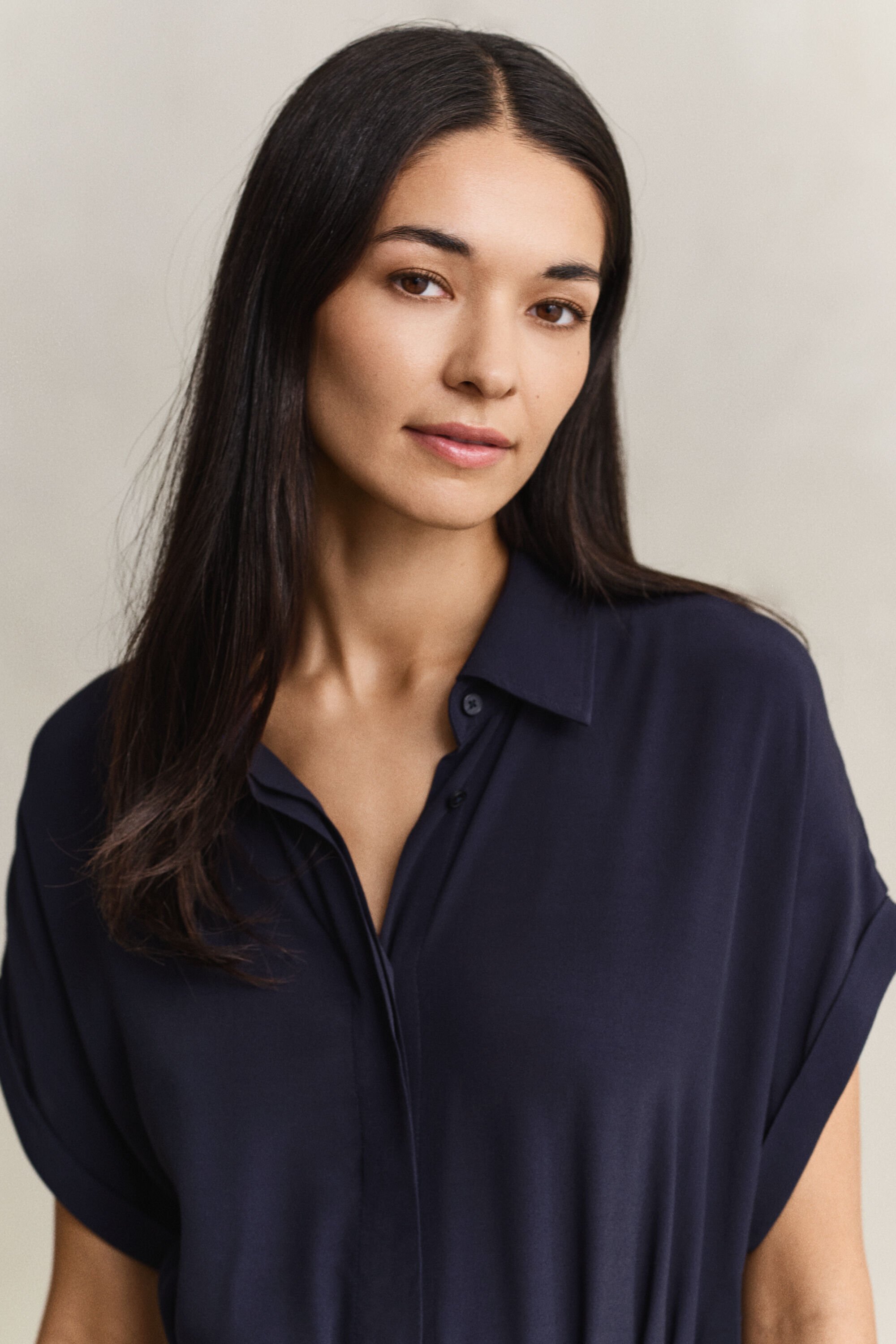 Robe-chemise à mancherons