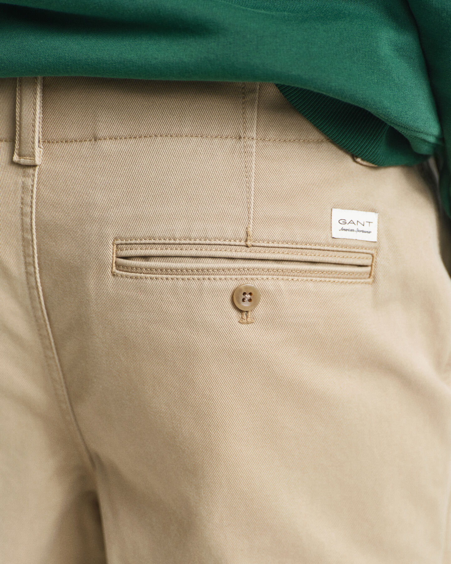 Relaxed Fit chino van katoenkeper