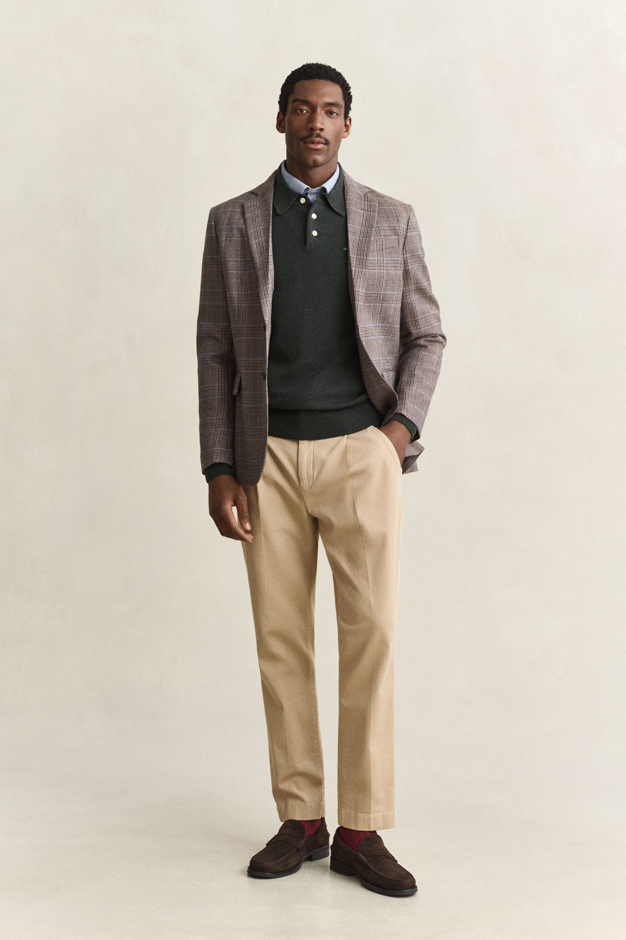 Pull polo en laine d'agneau ultrafine