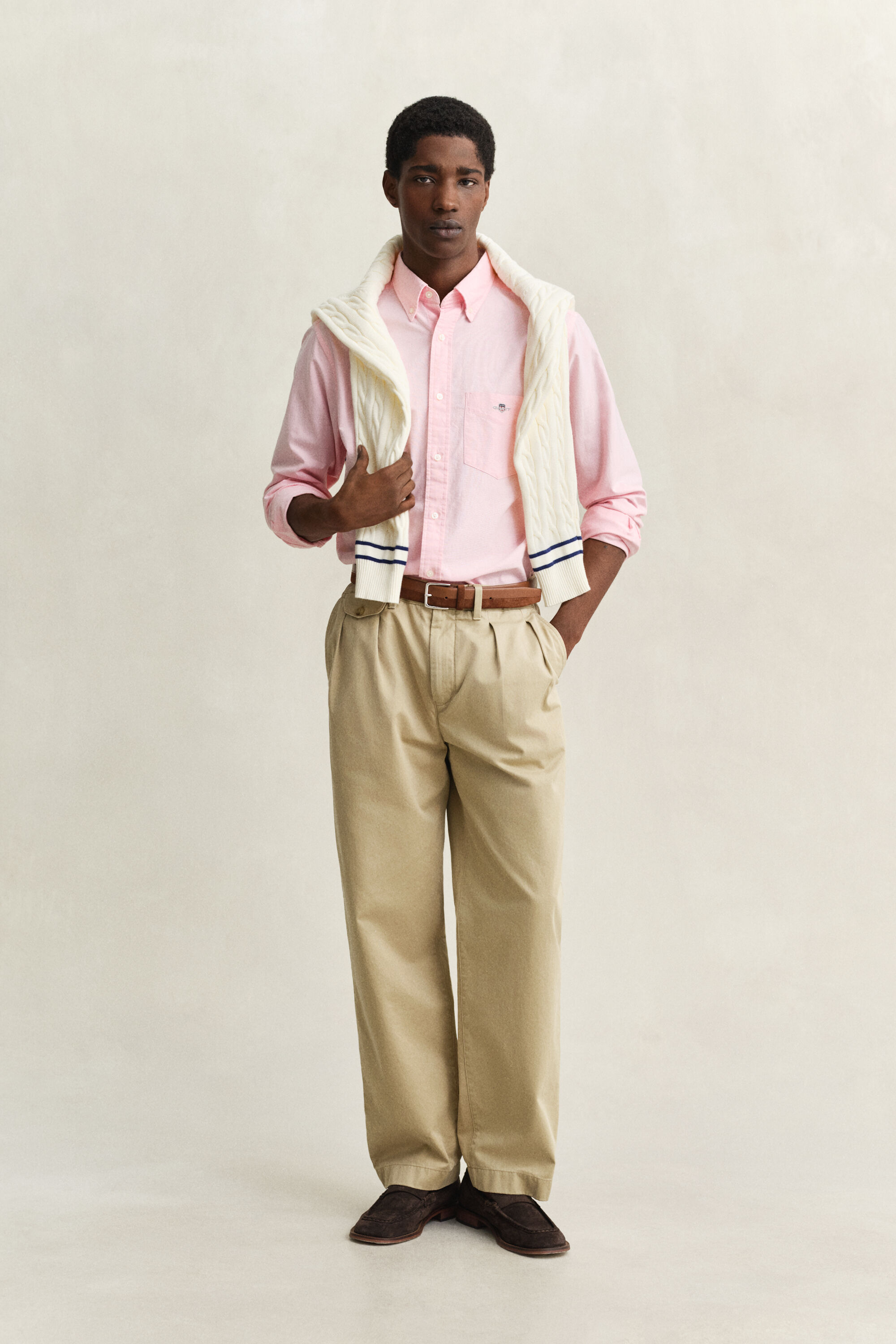 Chemise coupe regular en coton Oxford classique