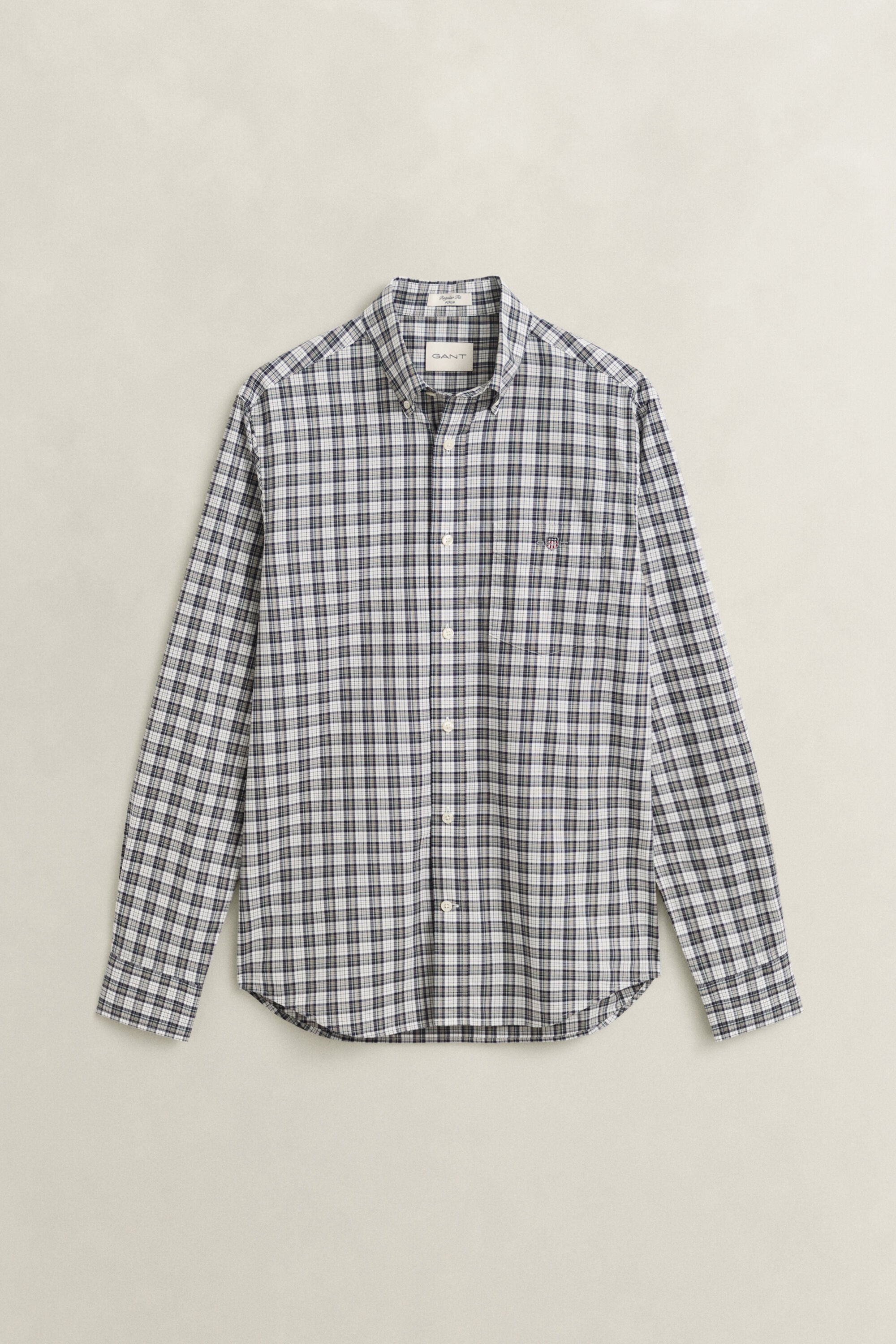Geruit poplin hemd