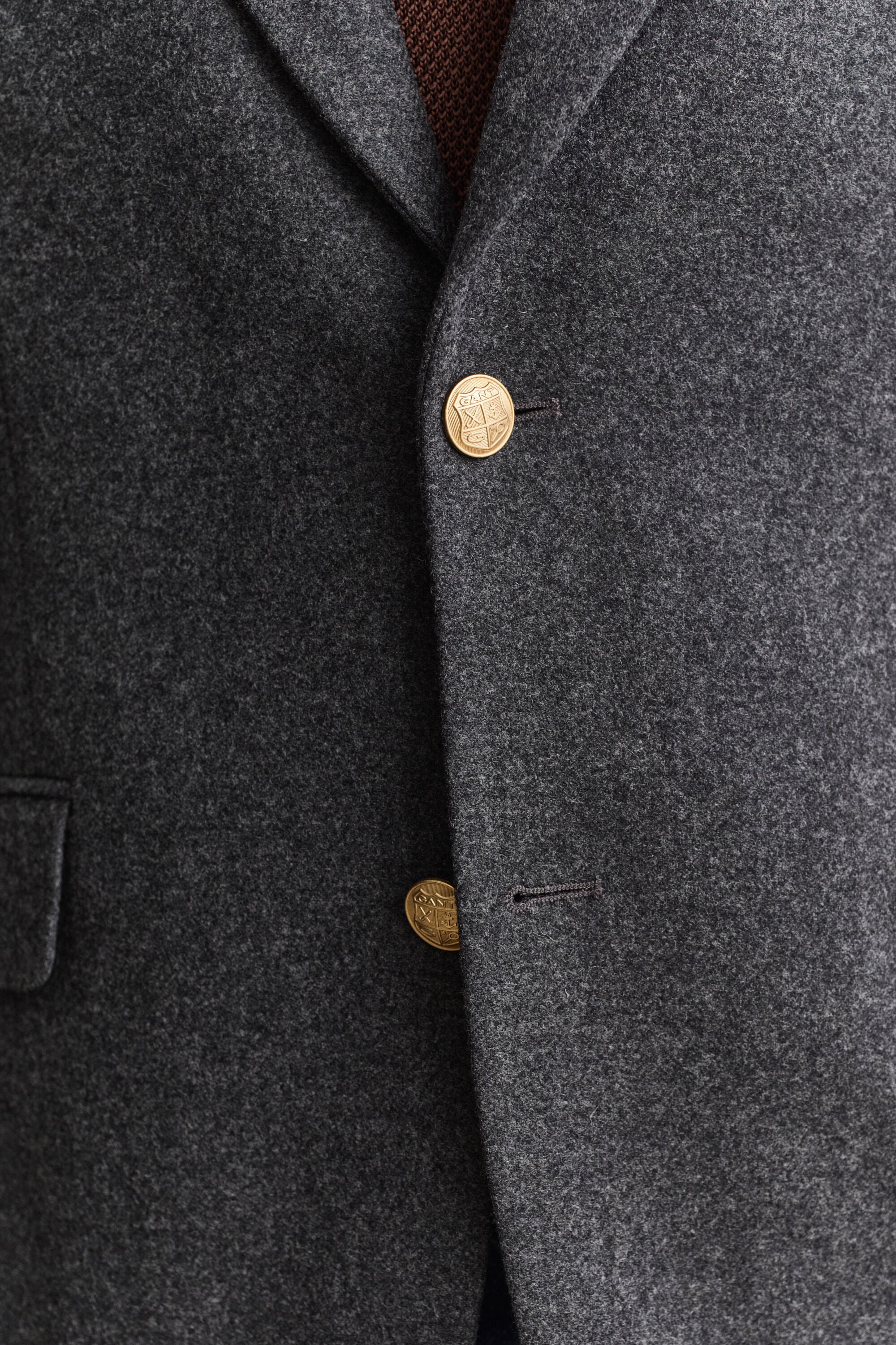 Club blazer van wollen flanel