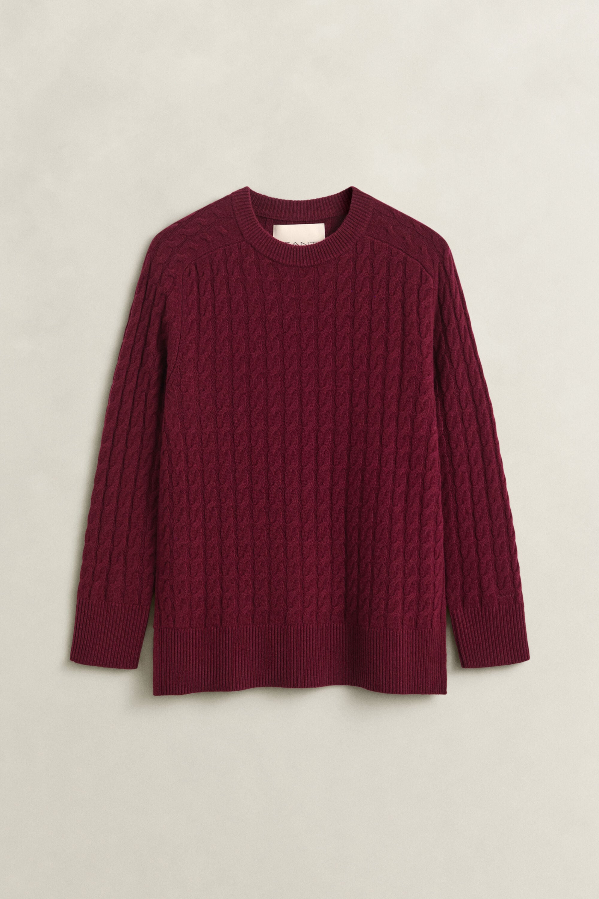 Pull en laine et cachemire à maille torsadée
