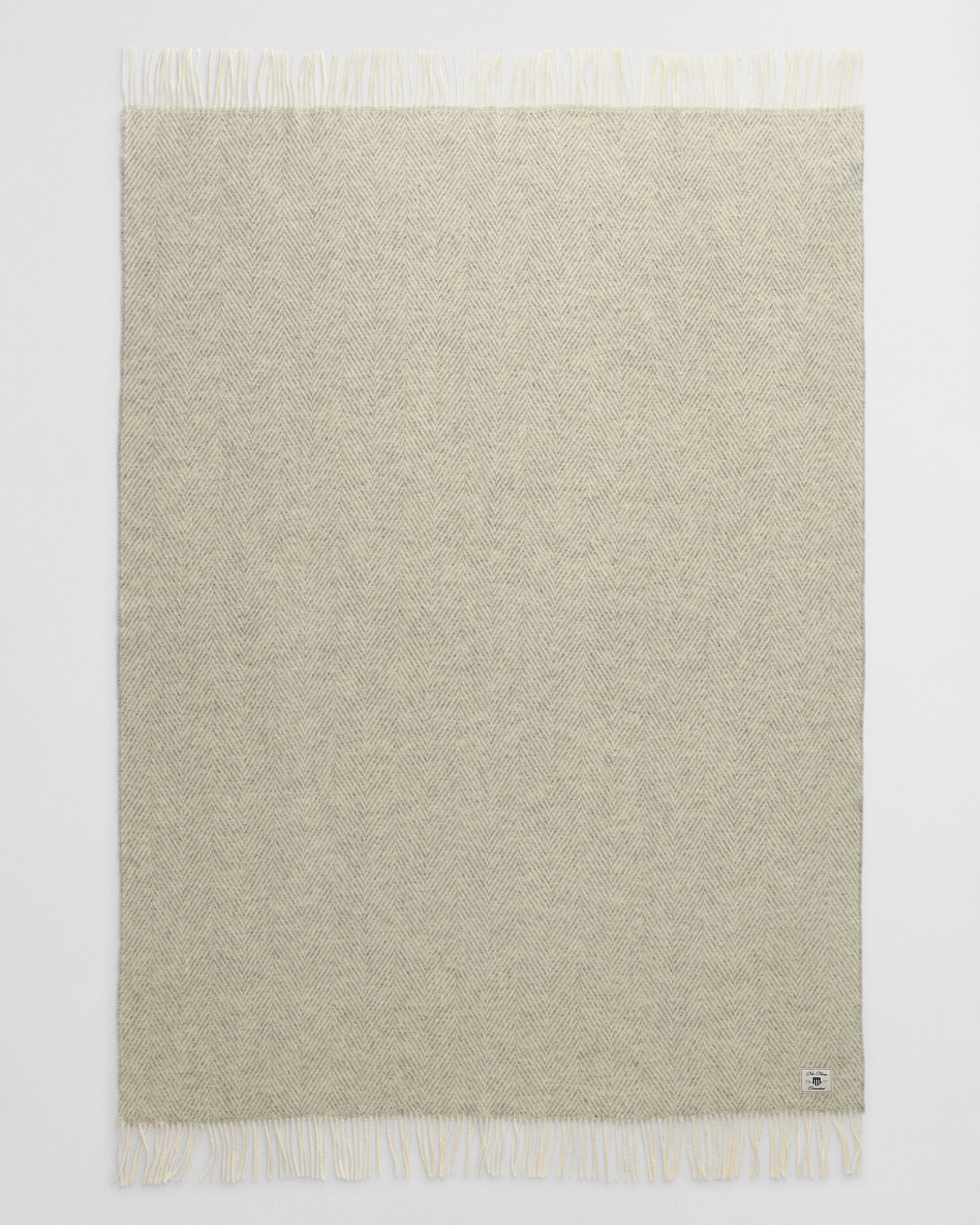 Jeté de lit en laine à chevrons