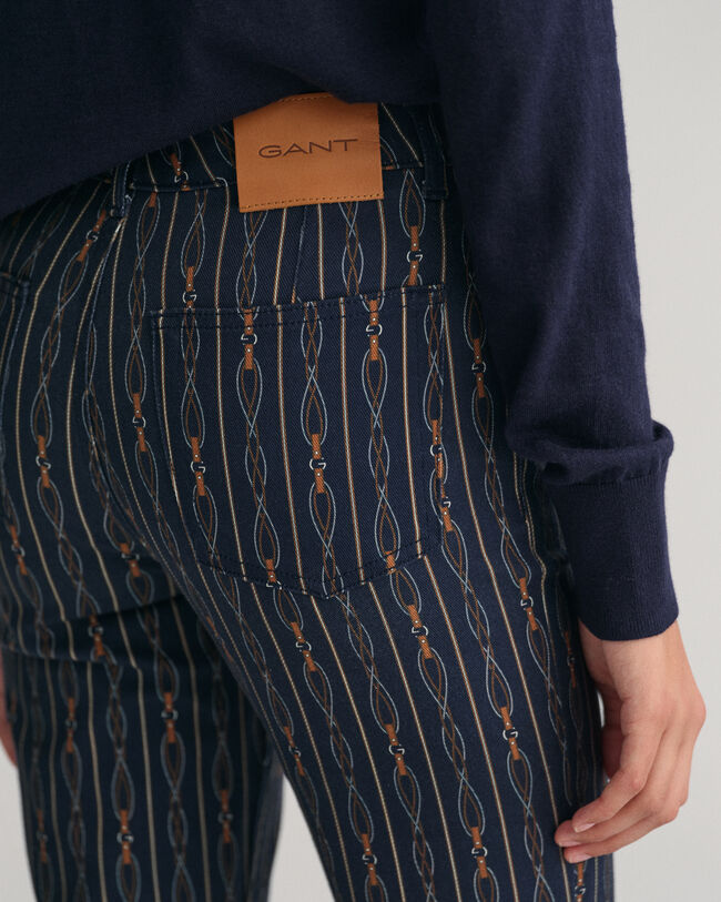 Cropped Rope Striped jeans