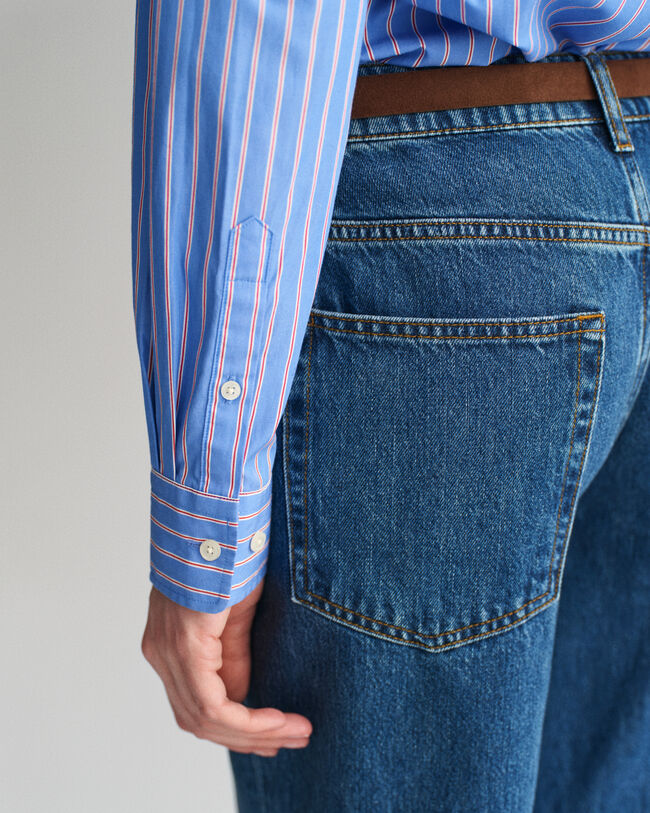 Chemise coupe regular en popeline à rayures classique