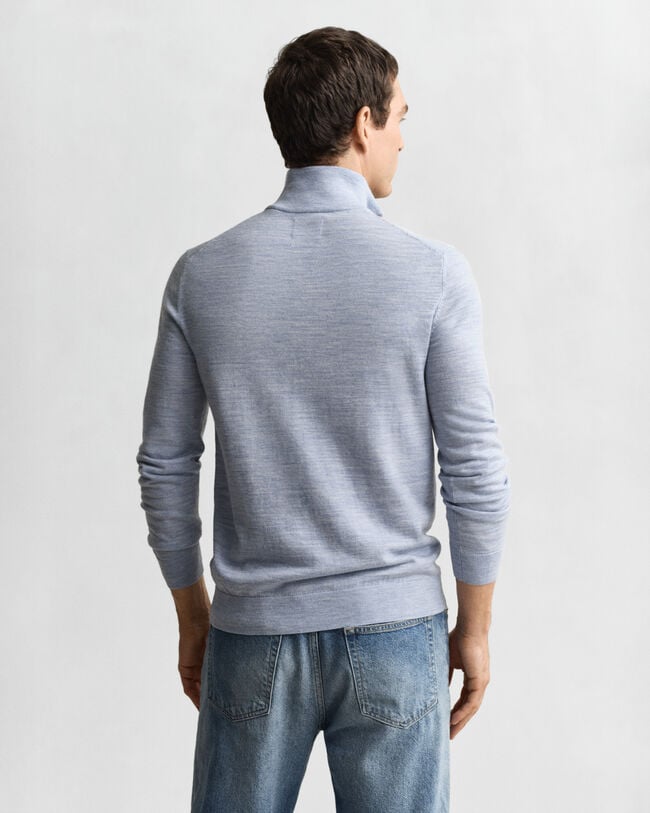 Pull &agrave; demi-zip en laine m&eacute;rinos extrafine